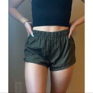 Olive Green Soft Shorts